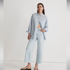 Madewell The Perfect Vintage Wide Leg Crop Jean in Ward Wash